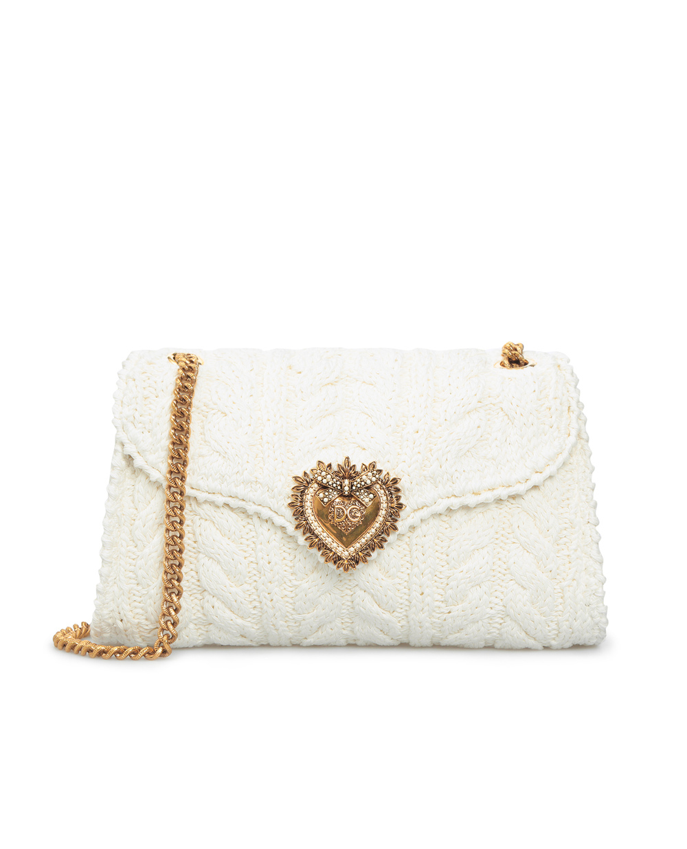 Сумка Devotion Dolce&Gabbana BB6949-AQ149, белый цвет • Купить в интернет-магазине Kameron