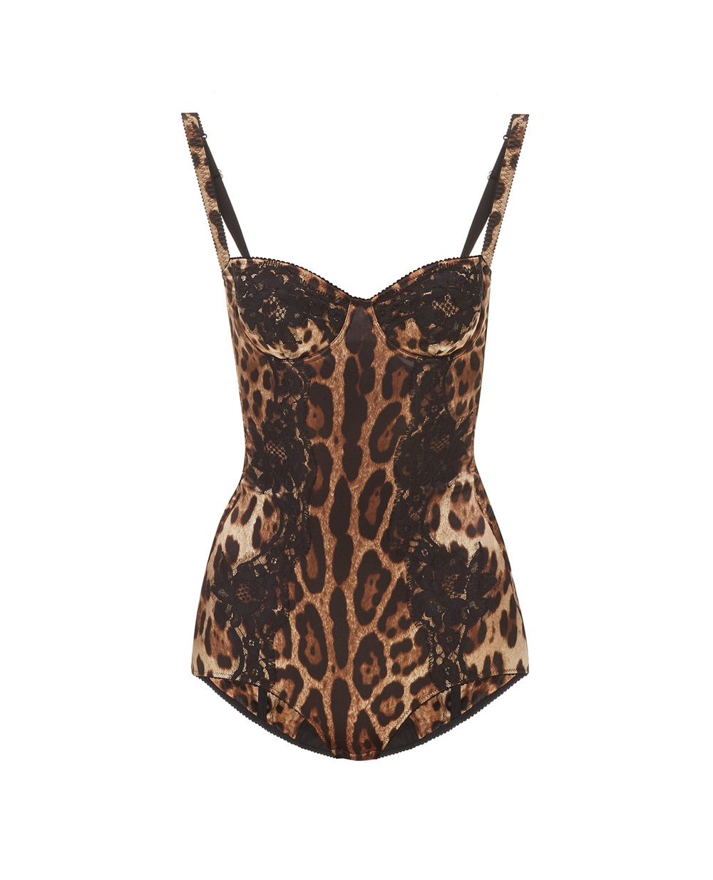 Шелковое боди Dolce&Gabbana O9A05T-FSAXY, коричневый цвет • Купить в интернет-магазине Kameron