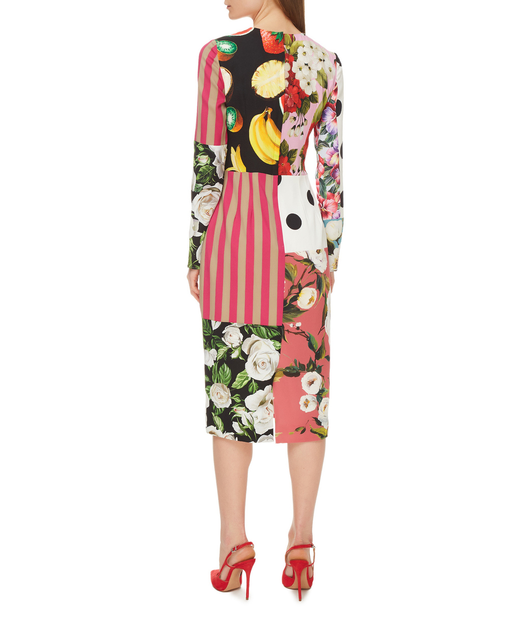 Шелковое платье Dolce&Gabbana F6K8AT-GDX86, разноцветный цвет • Купить в интернет-магазине Kameron
