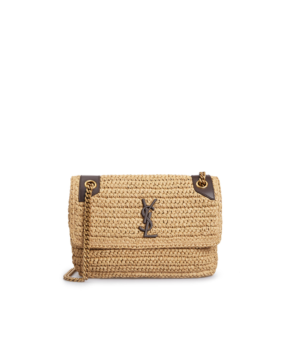 Плетена сумка Niki Medium Saint Laurent 633187-GG66W, бежевий колір • Купити в інтернет-магазині Kameron