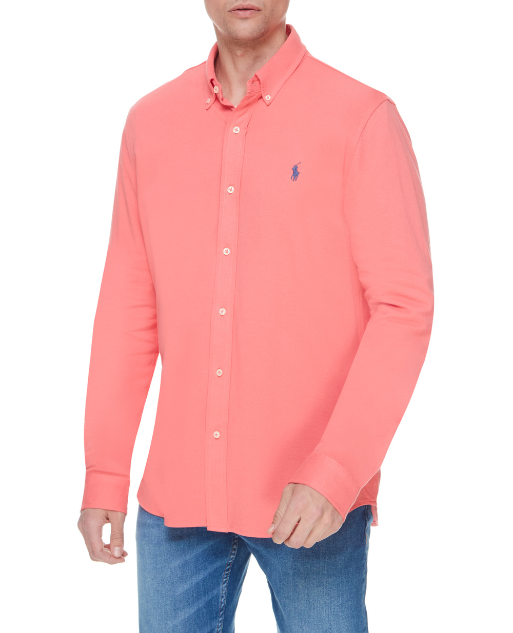 Рубашка Polo Ralph Lauren 710654408071, коралловый цвет • Купить в интернет-магазине Kameron