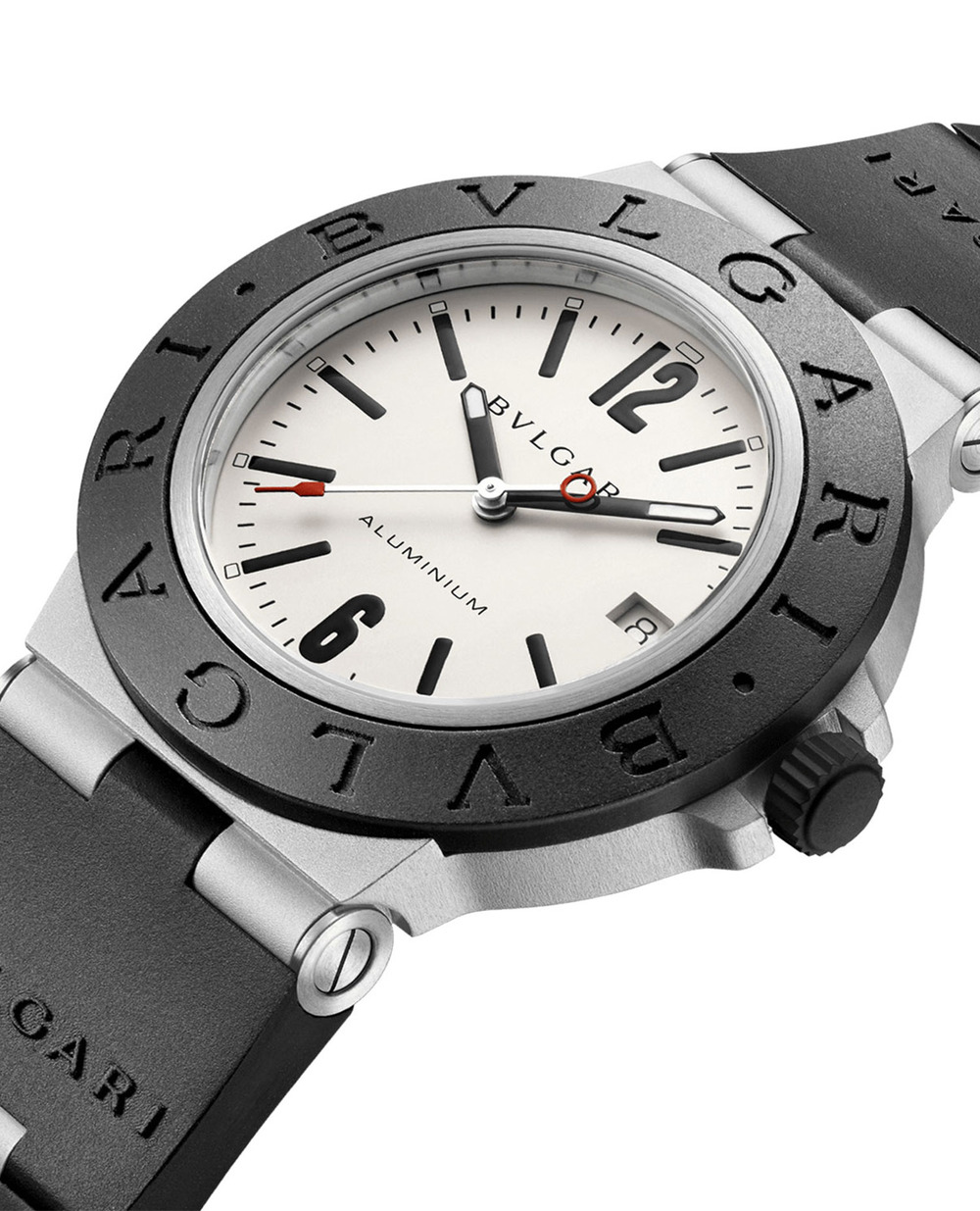 Годинник Aluminium Orologio Bulgari 103382, сірий колір • Купити в інтернет-магазині Kameron