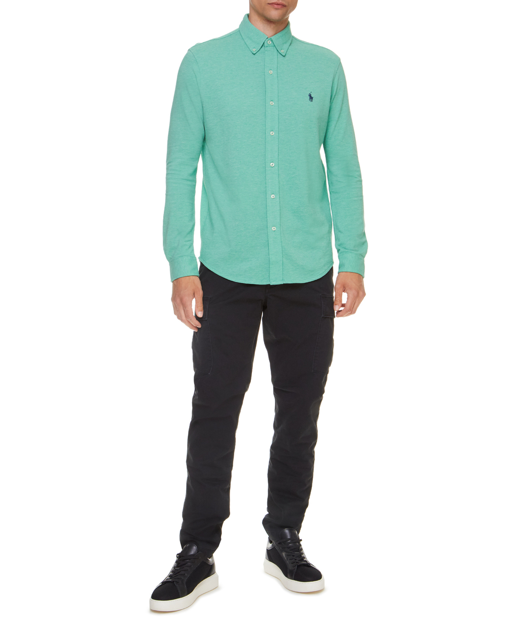 Рубашка Polo Ralph Lauren 710654408064, ментоловый цвет • Купить в интернет-магазине Kameron