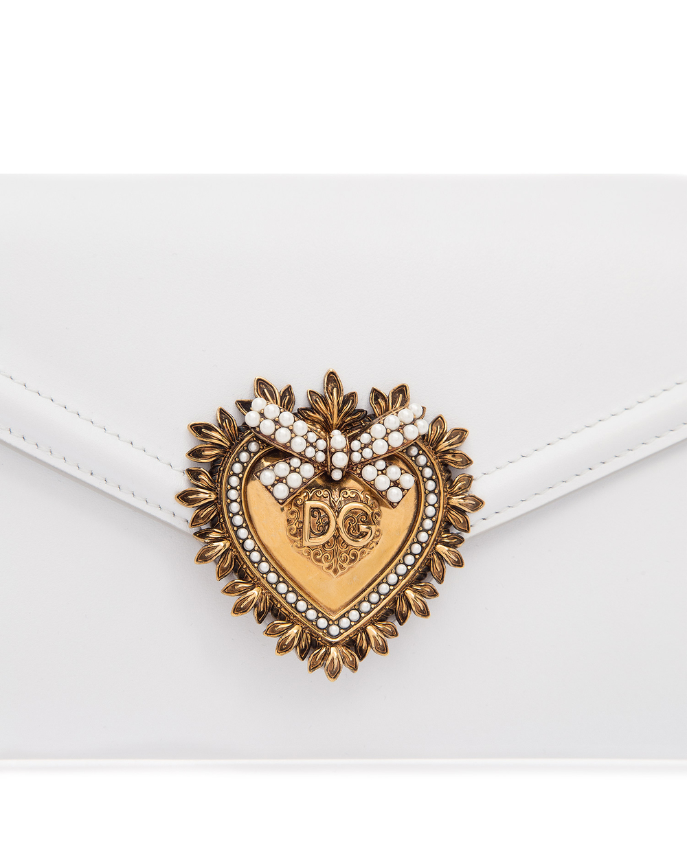 Шкіряна сумка Devotion Dolce&Gabbana BB6706-AV893, білий колір • Купити в інтернет-магазині Kameron