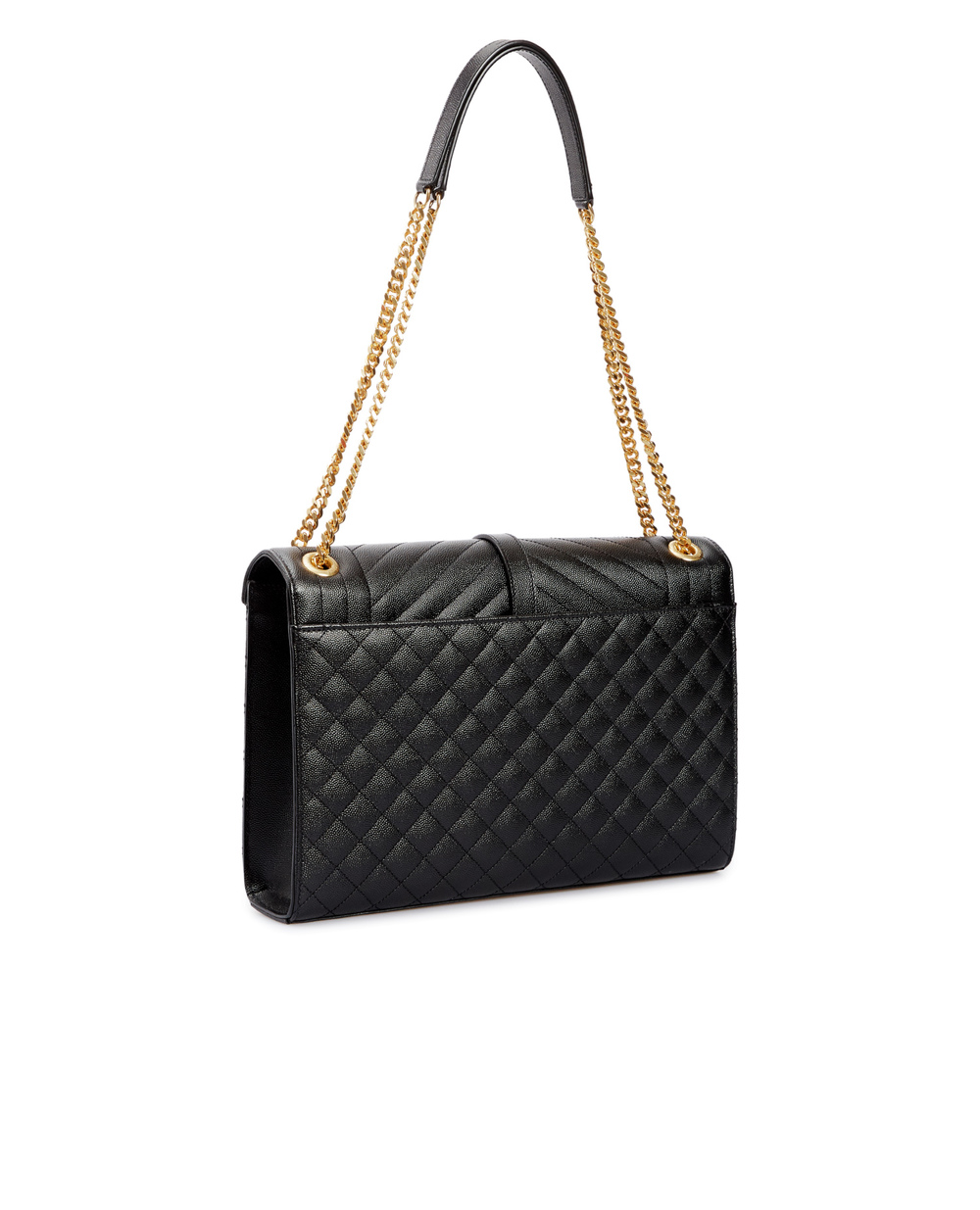 Кожаная сумка Envelope Large Saint Laurent 600166-BOW91, черный цвет • Купить в интернет-магазине Kameron
