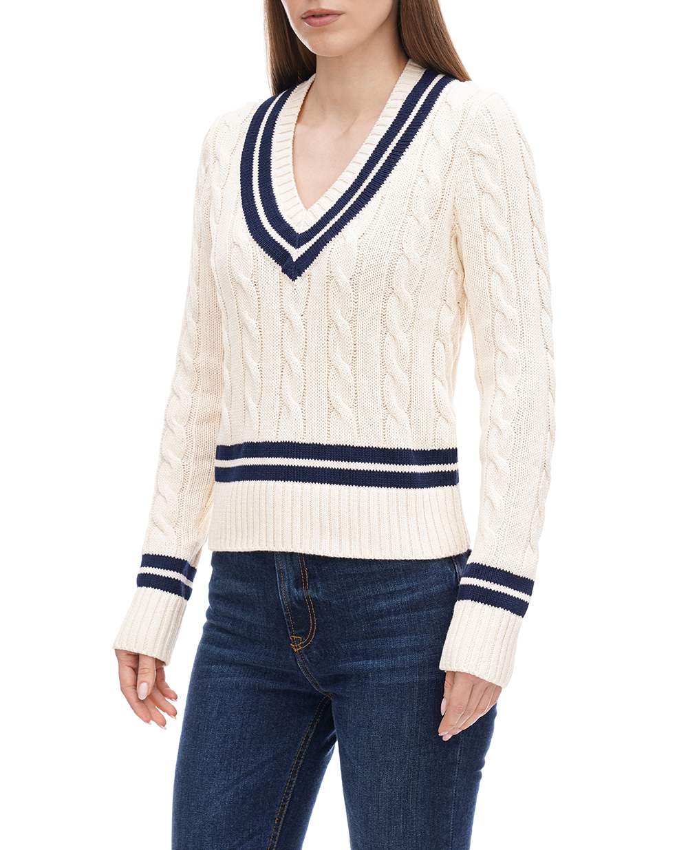 Пуловер Polo Ralph Lauren 211915753001, молочный цвет • Купить в интернет-магазине Kameron