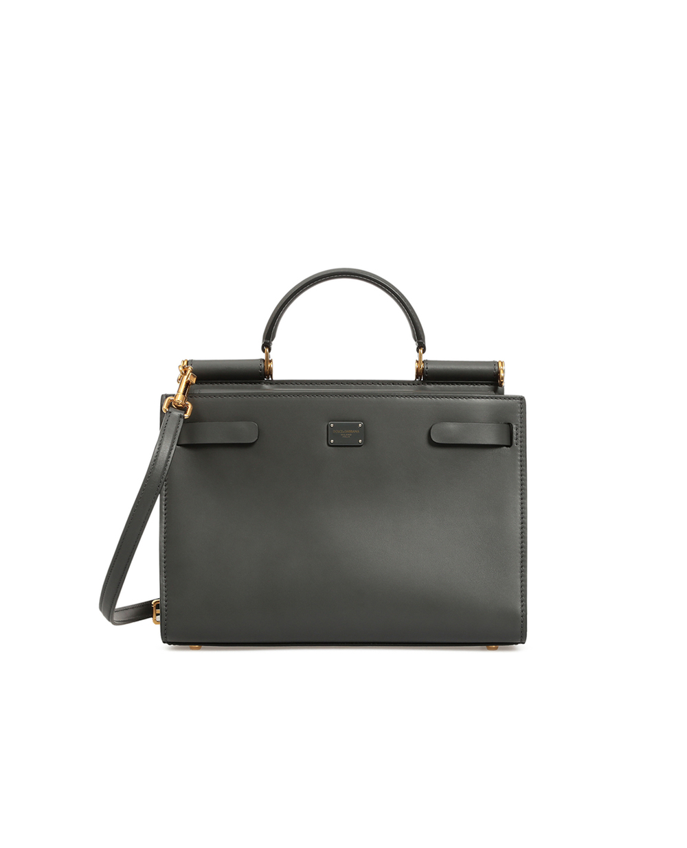 Кожаная сумка Sicily 62 Small Dolce&Gabbana BB6625-AV385, серый цвет • Купить в интернет-магазине Kameron
