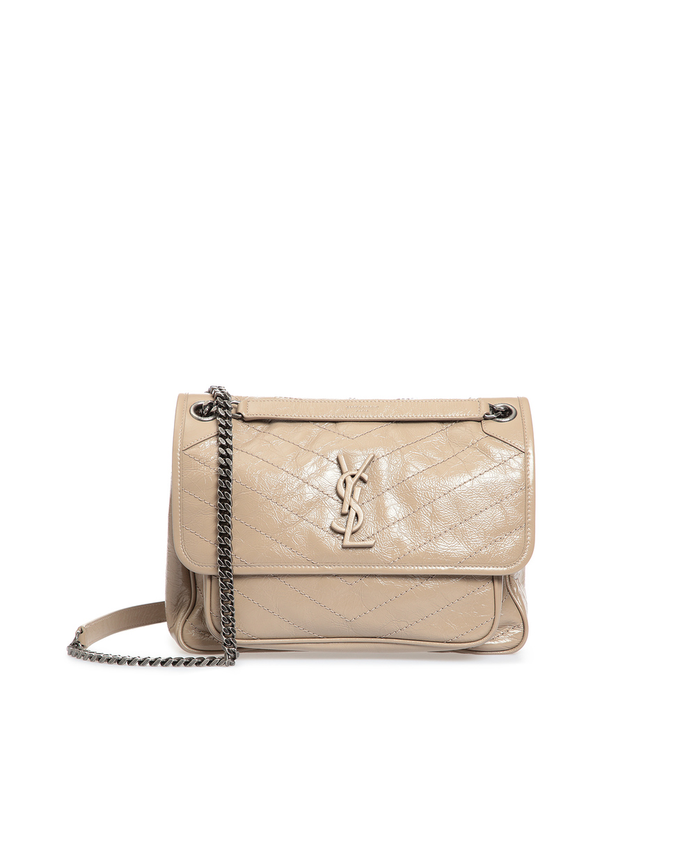 Кожаная сумка Niki Medium Saint Laurent 498894-0EN04-FW19, бежевый цвет • Купить в интернет-магазине Kameron