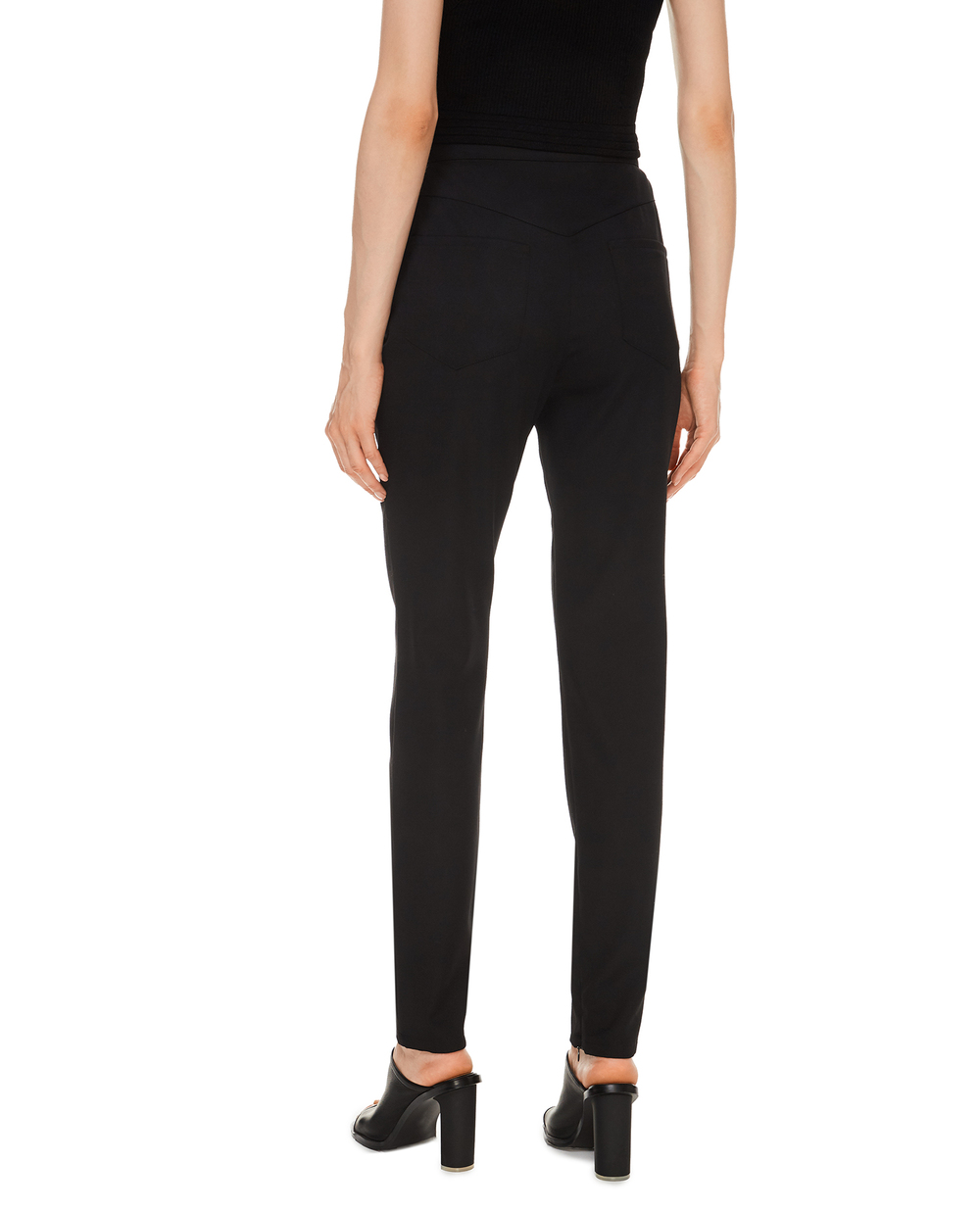 Шерстяные брюки Balmain WF1PD010W097, черный цвет • Купить в интернет-магазине Kameron