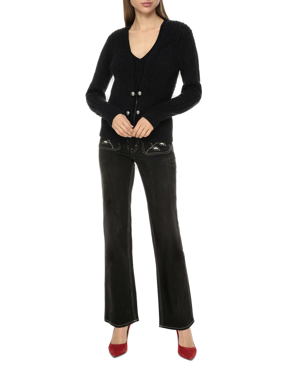 Кардиган Polo Ralph Lauren 211801502001, чорний колір • Купити в інтернет-магазині Kameron