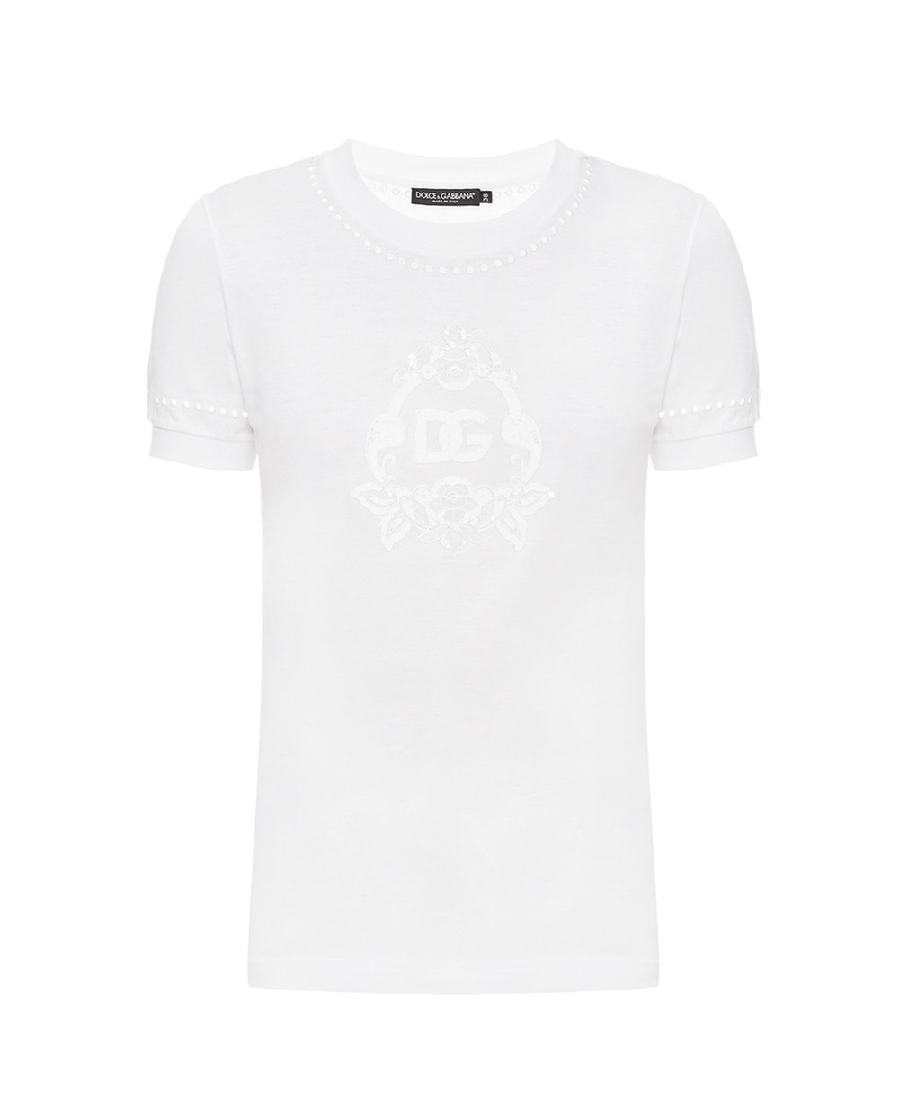 Футболка Dolce&Gabbana F8N08Z-G7BRJ, белый цвет • Купить в интернет-магазине Kameron