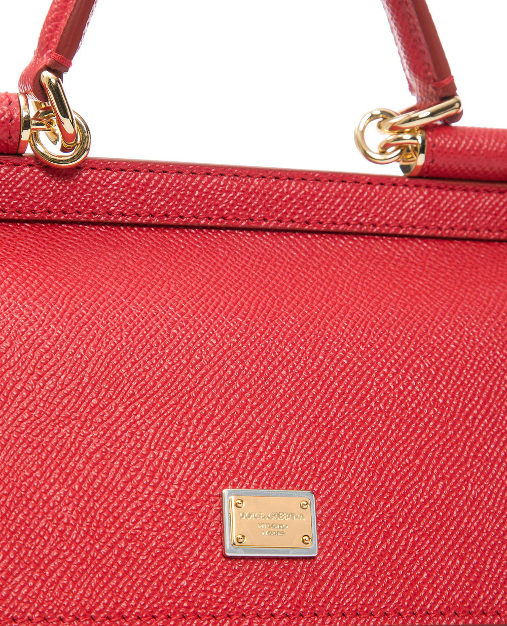 Кожаная сумка Sicily Medium Dolce&Gabbana BB6003-A1001, красный цвет • Купить в интернет-магазине Kameron