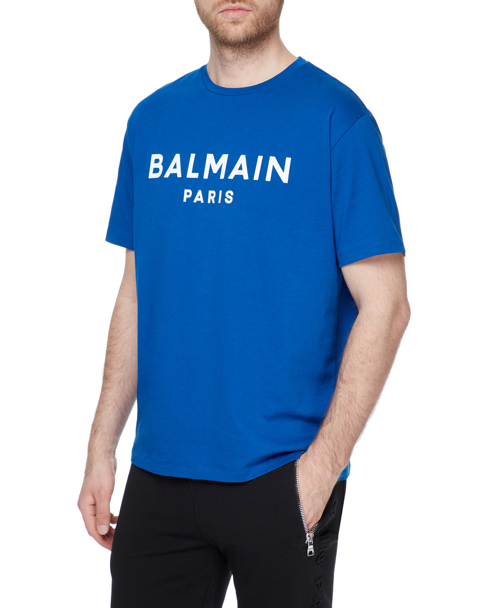 Футболка Balmain AH1EG000BB73-S, синій колір • Купити в інтернет-магазині Kameron