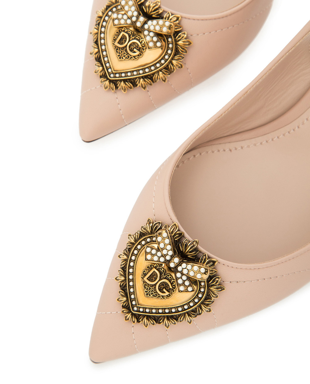 Кожаные слингбэки Devotion Dolce&Gabbana CG0391-AV967, розовый цвет • Купить в интернет-магазине Kameron