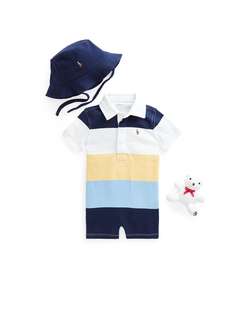 Подарочный набор (панама, футболка, игрушка) Polo Ralph Lauren Kids 320836337001, разноцветный цвет • Купить в интернет-магазине Kameron