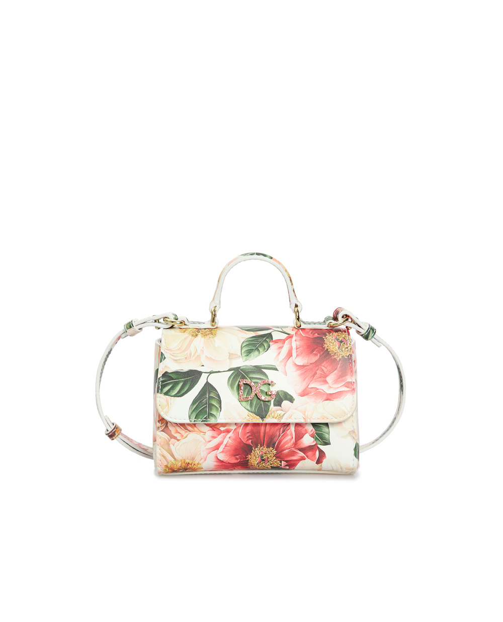 Кожаная сумка Dolce&Gabbana EB0103-AM459-, белый цвет • Купить в интернет-магазине Kameron