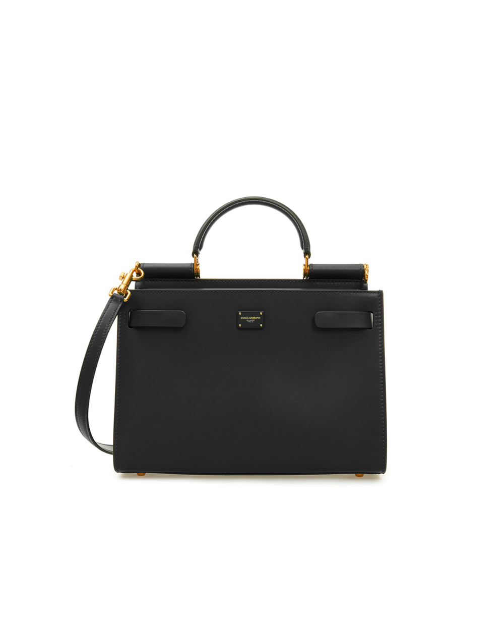 Шкіряна сумка Sicily 62 Small Dolce&Gabbana BB6625-AV385, чорний колір • Купити в інтернет-магазині Kameron