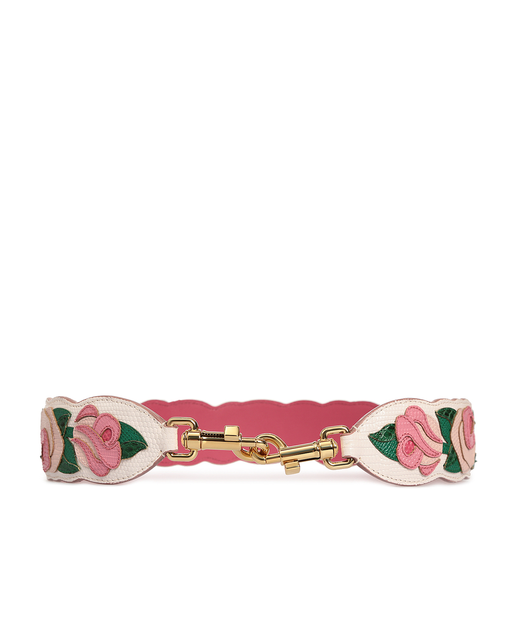 Шкіряна ручка для сумки Dolce&Gabbana BI1041-AH474, рожевий колір • Купити в інтернет-магазині Kameron