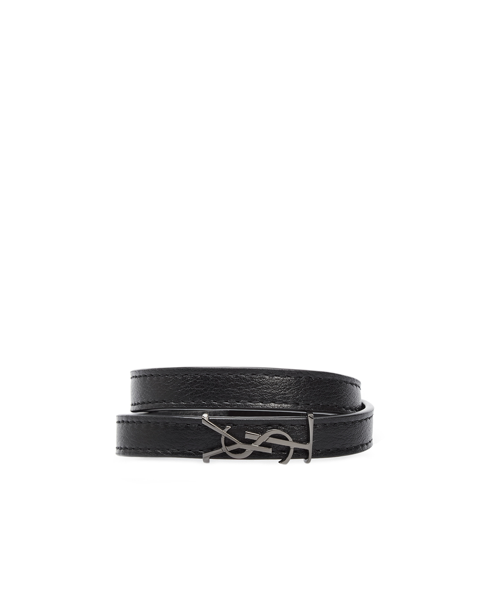 Кожаный браслет Saint Laurent 536073-BOO0R-, черный цвет • Купить в интернет-магазине Kameron