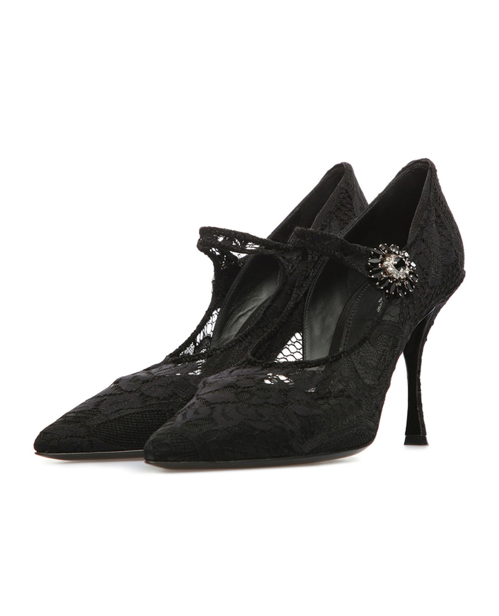 Мереживні туфлі Mary Jane Lori Dolce&Gabbana CD1292-AJ316, чорний колір • Купити в інтернет-магазині Kameron