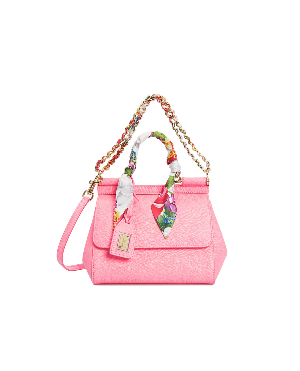 Кожаная сумка Dolce&Gabbana BB6003-AK108, розовый цвет • Купить в интернет-магазине Kameron