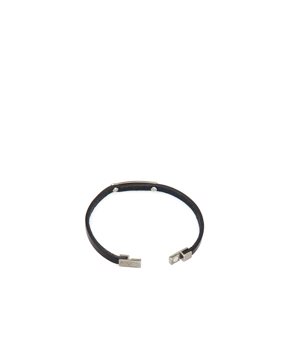 Шкіряний браслет Saint Laurent 506148-0IH1D, чорний колір • Купити в інтернет-магазині Kameron