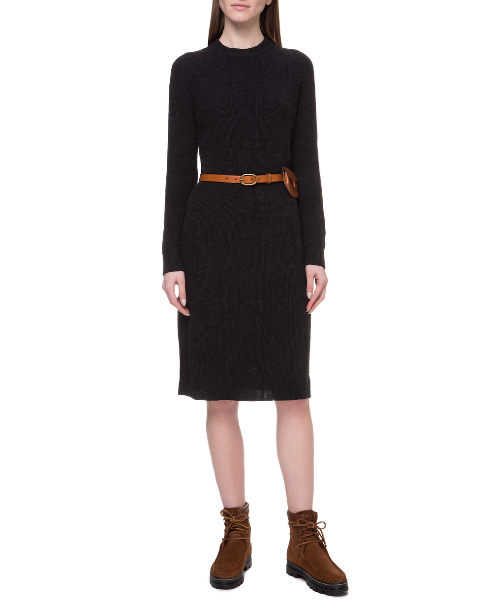 Шерстяное платье Polo Ralph Lauren 211764251004, серый цвет • Купить в интернет-магазине Kameron