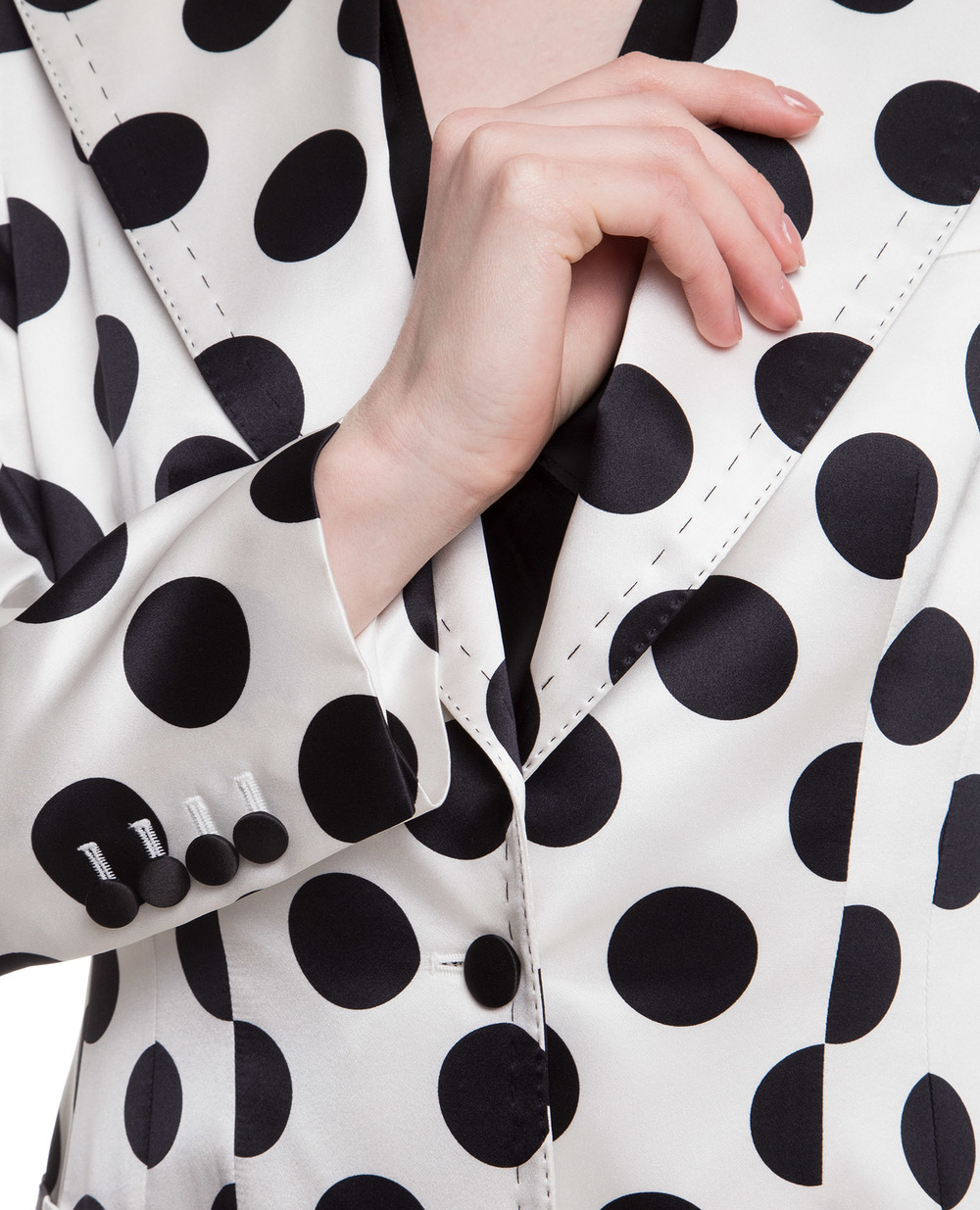 Шелковый блейзер Dolce&Gabbana F29BOT-HS1XO, белый цвет • Купить в интернет-магазине Kameron
