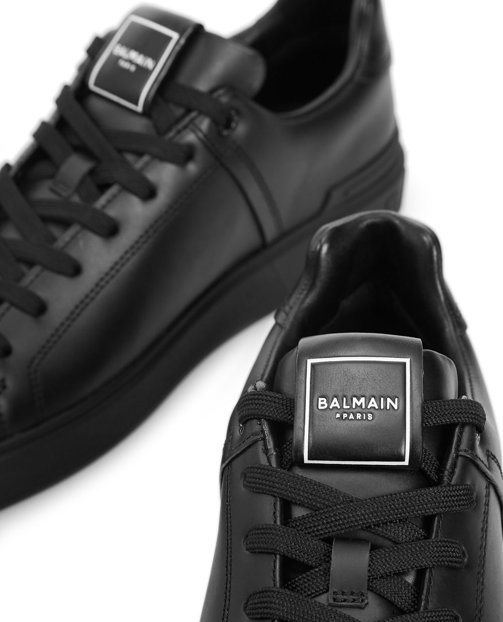 Кожаные сникеры Balmain WM1VI244LSMM, черный цвет • Купить в интернет-магазине Kameron