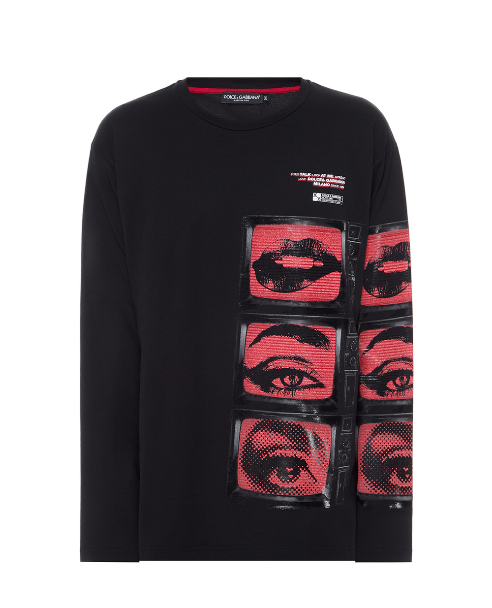 Лонгслів Dolce&Gabbana G8NV8T-FU7EQ, чорний колір • Купити в інтернет-магазині Kameron