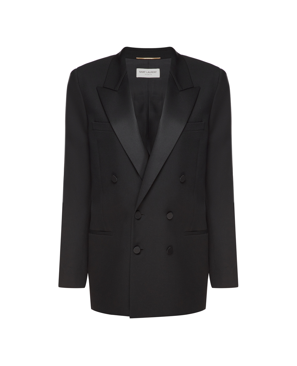 Шерстяной жакет Tuxedo Saint Laurent 714172-Y512W, черный цвет • Купить в интернет-магазине Kameron