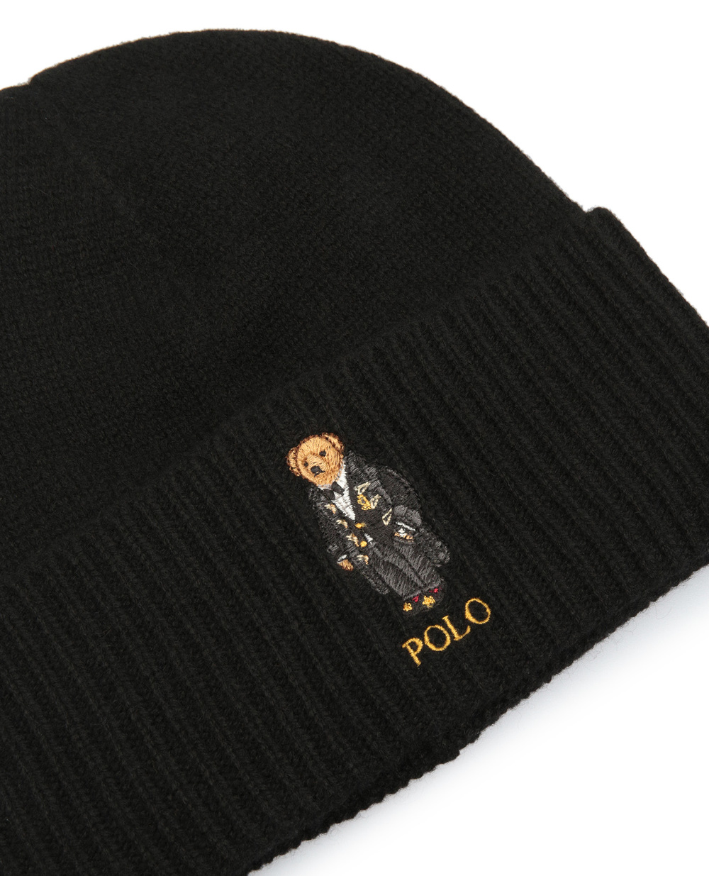 Вовняна шапка Polo Ralph Lauren 449823764001, чорний колір • Купити в інтернет-магазині Kameron