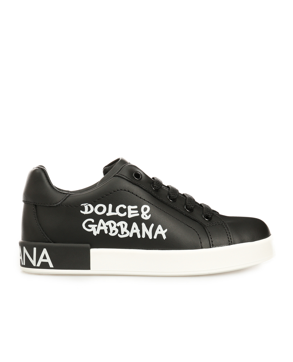 Шкіряні снікери Bambino Dolce&Gabbana D10806-AB271-S, чорний колір • Купити в інтернет-магазині Kameron