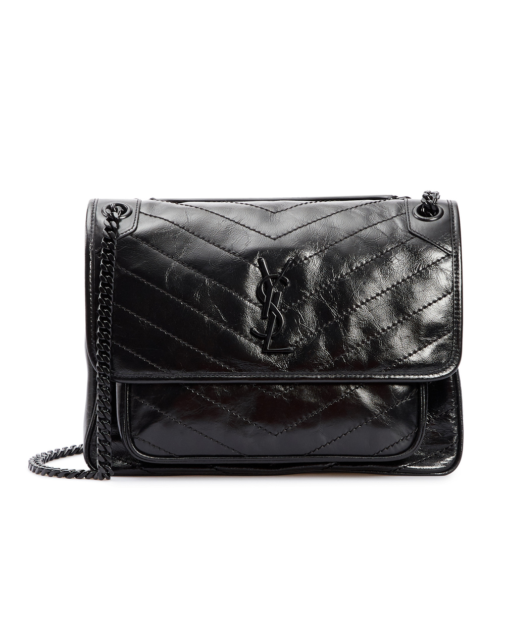 Кожаная сумка Niki Large Saint Laurent 633184-0EN08, черный цвет • Купить в интернет-магазине Kameron