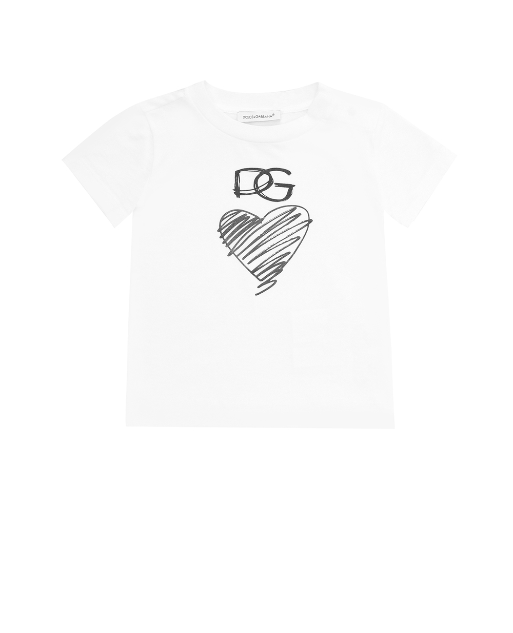 Детская футболка Dolce&Gabbana Kids L5JT9R-G7XEB-S-, белый цвет • Купить в интернет-магазине Kameron