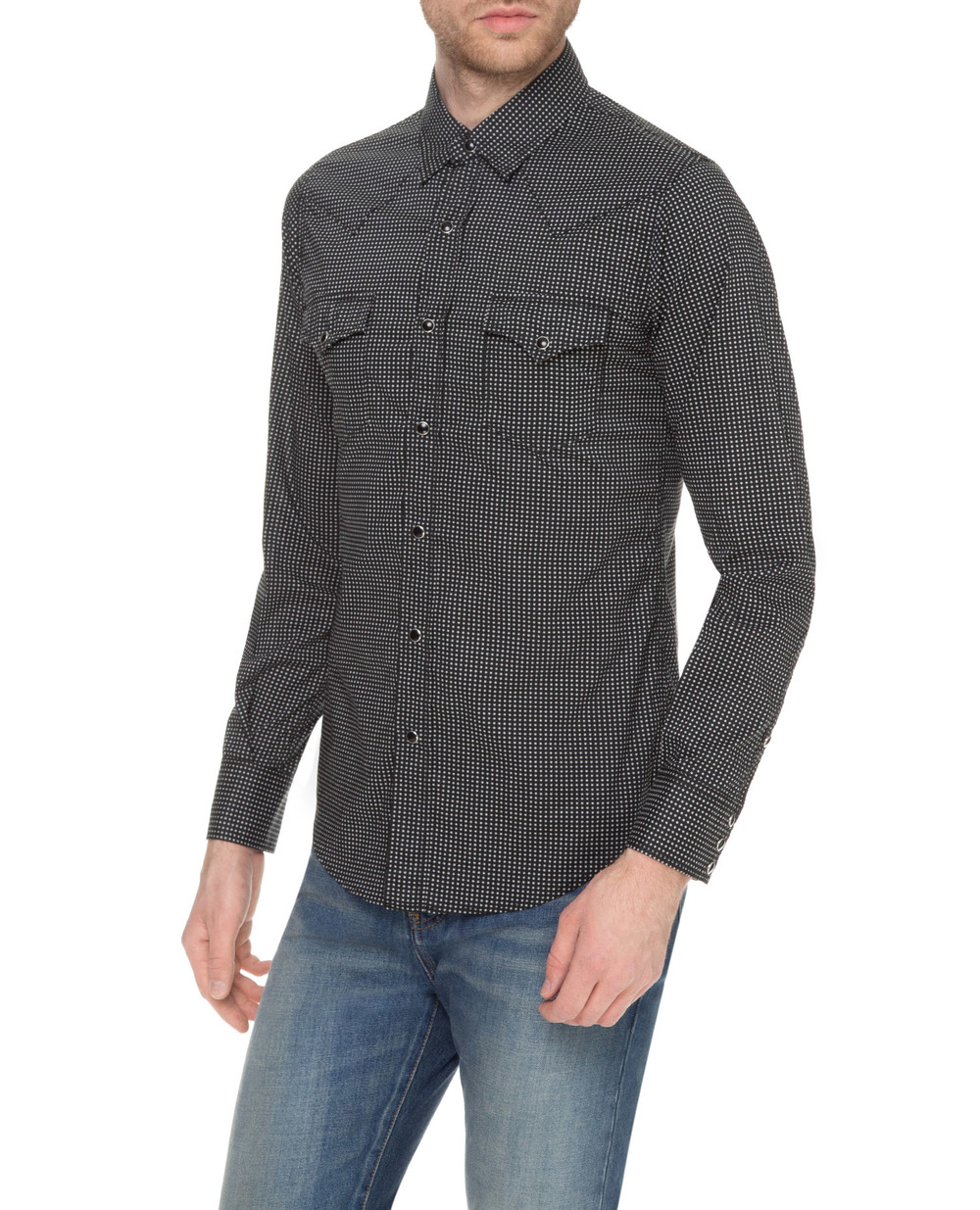 Рубашка Saint Laurent 454719-Y935O, черный цвет • Купить в интернет-магазине Kameron