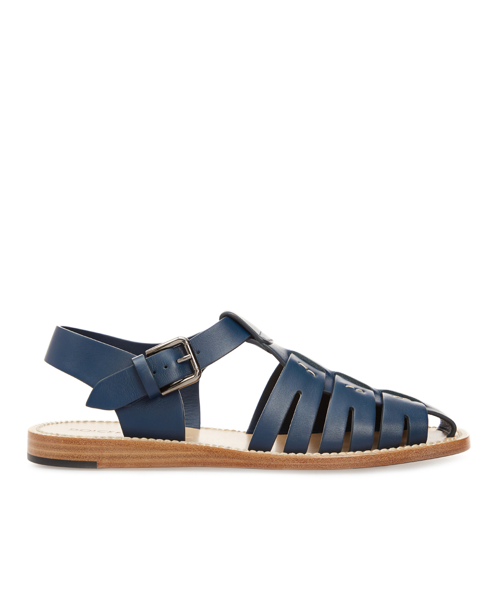 Кожаные сандалии Dolce&Gabbana A80160-AV385, синий цвет • Купить в интернет-магазине Kameron