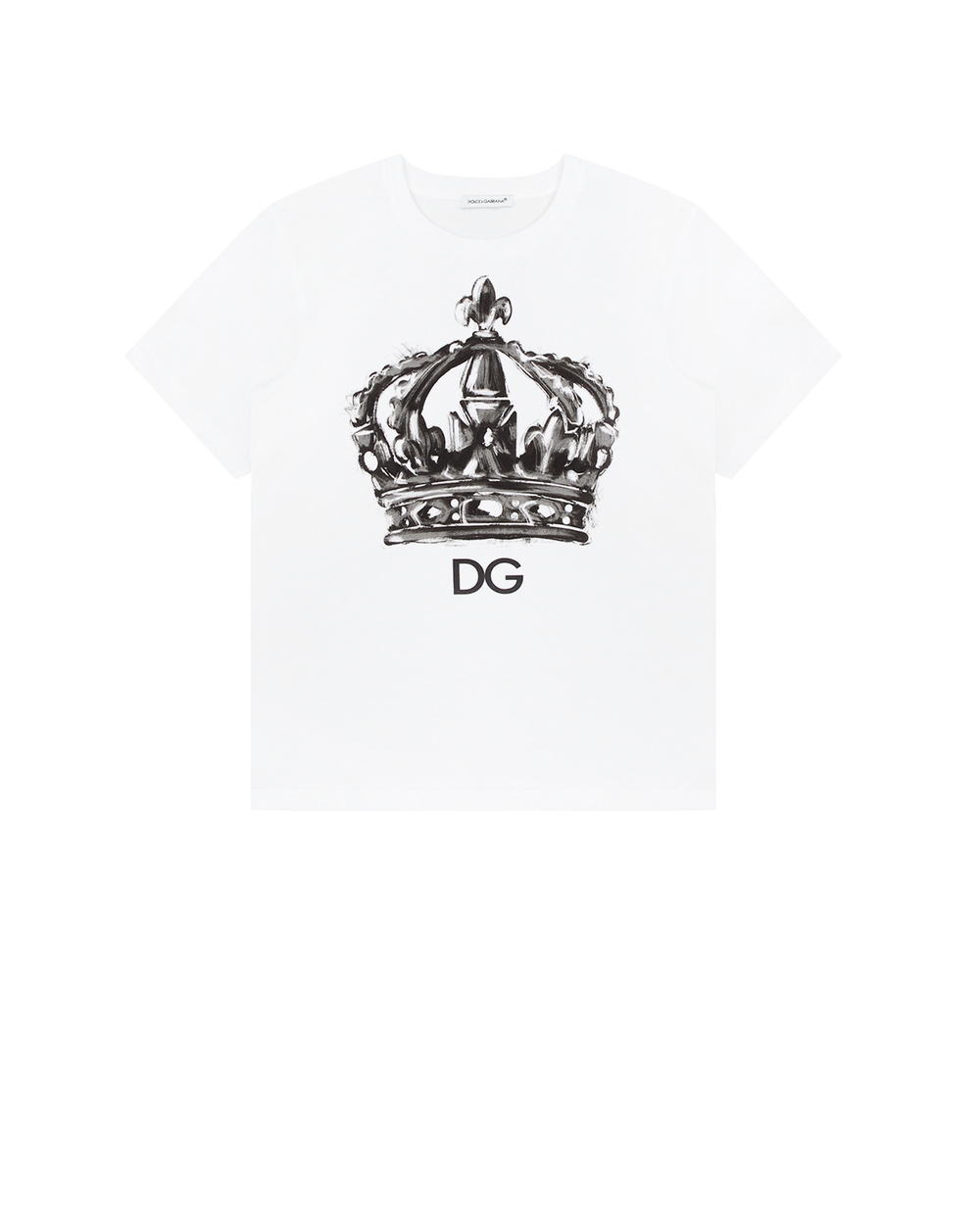 Детская футболка Dolce&Gabbana Kids L4JTBL-G7XPA-B-, белый цвет • Купить в интернет-магазине Kameron