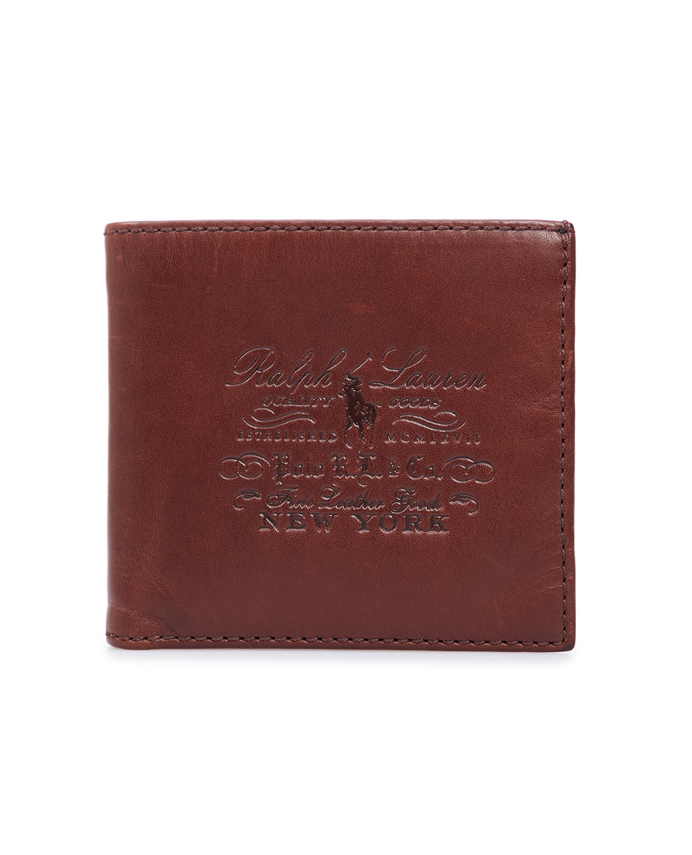 Кожаный кошелек Polo Ralph Lauren 405727788001, коричневый цвет • Купить в интернет-магазине Kameron