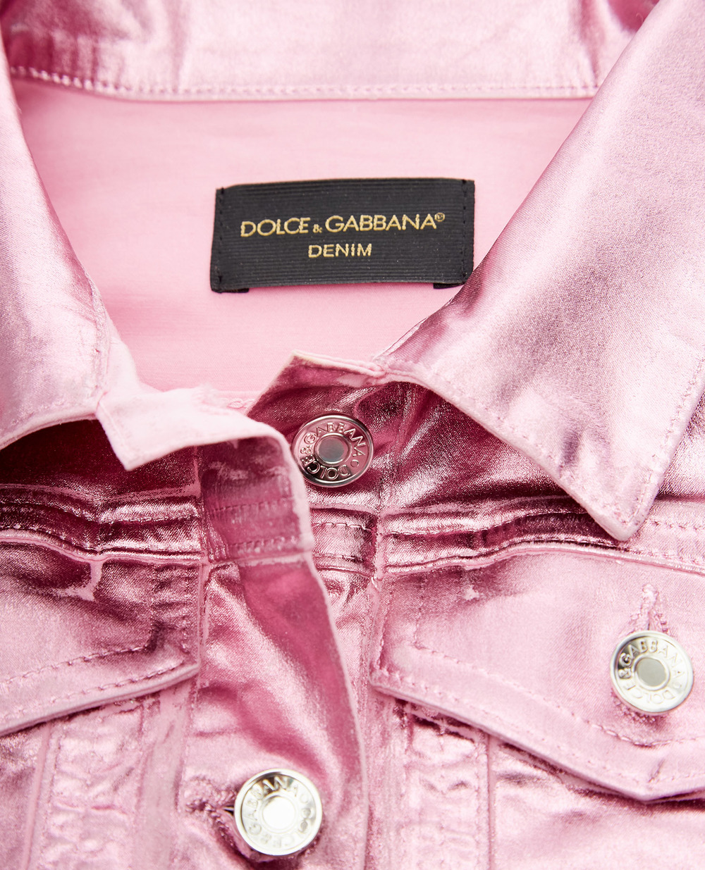 Дитяча джинсова куртка Dolce&Gabbana Kids L51B63-G7A9Y-S, рожевий колір • Купити в інтернет-магазині Kameron