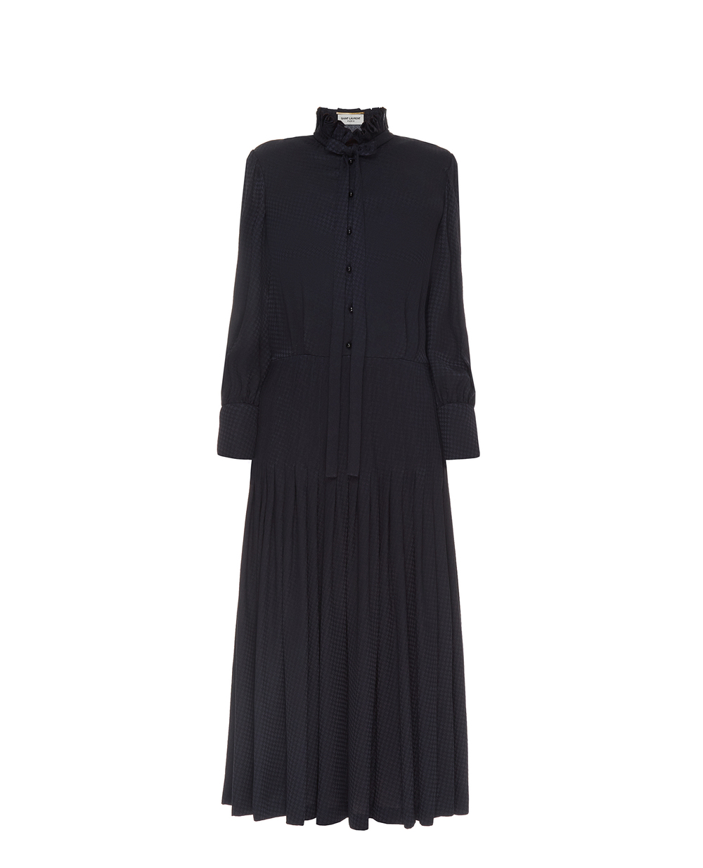 Шелковое платье Saint Laurent 632448-Y3B08, синий цвет • Купить в интернет-магазине Kameron