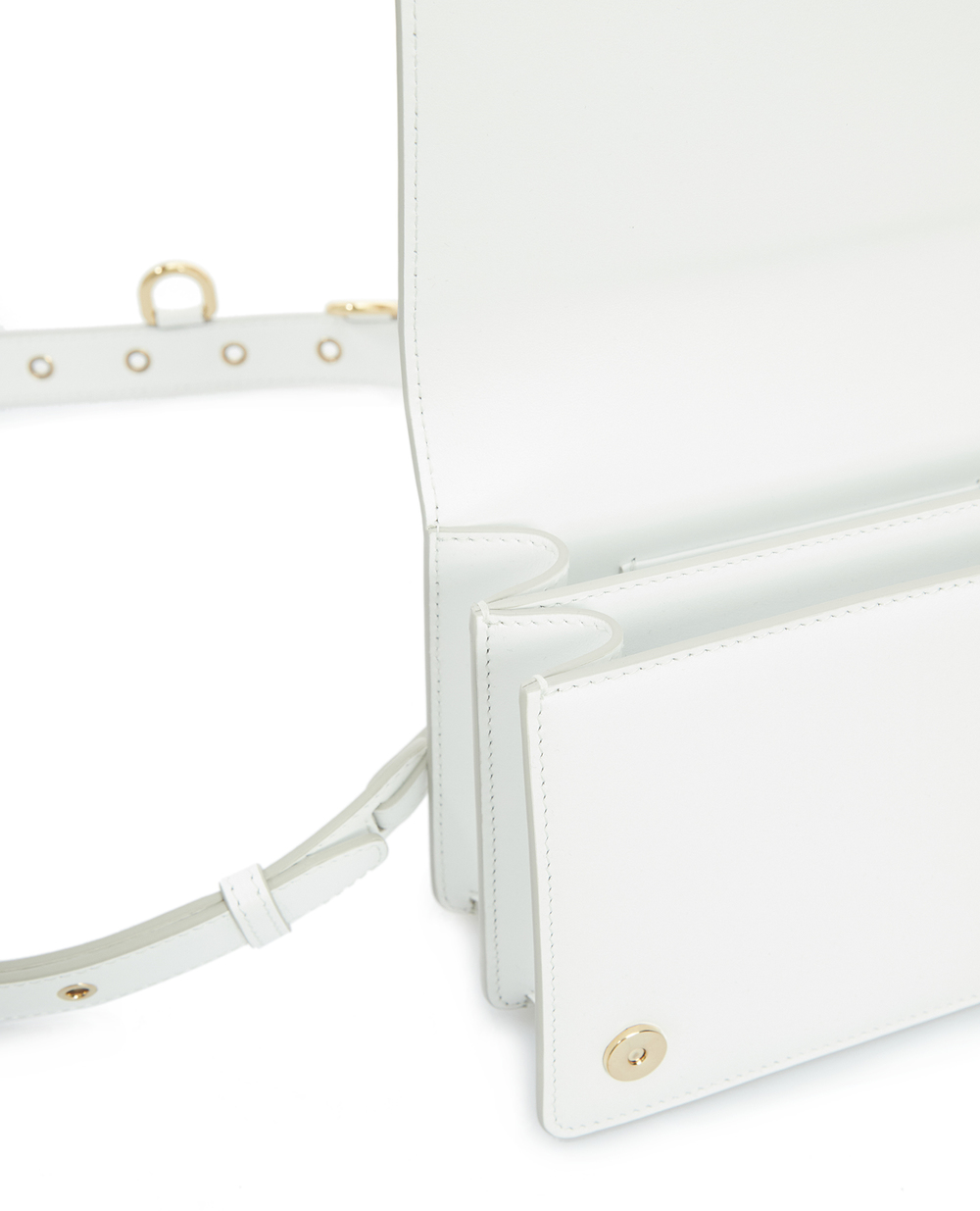 Кожаная сумка 3.5 Small Dolce&Gabbana BB7037-AW576, белый цвет • Купить в интернет-магазине Kameron