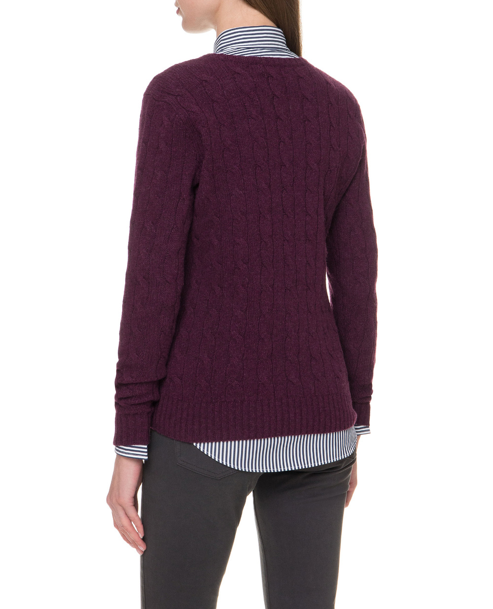 Шерстяной пуловер Polo Ralph Lauren 211508656057, фиолетовый цвет • Купить в интернет-магазине Kameron