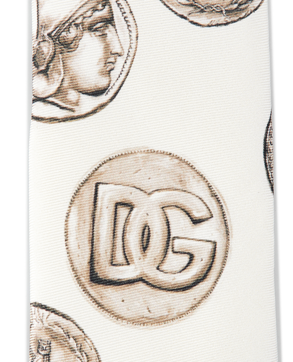 Шовкова краватка Dolce&Gabbana GT149E-G0WP4, білий колір • Купити в інтернет-магазині Kameron