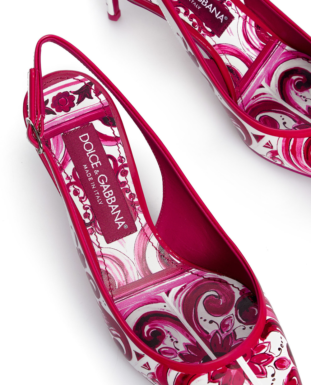 Кожаные слингбэки Sling Back Dolce&Gabbana CG0639-AI412, разноцветный цвет • Купить в интернет-магазине Kameron