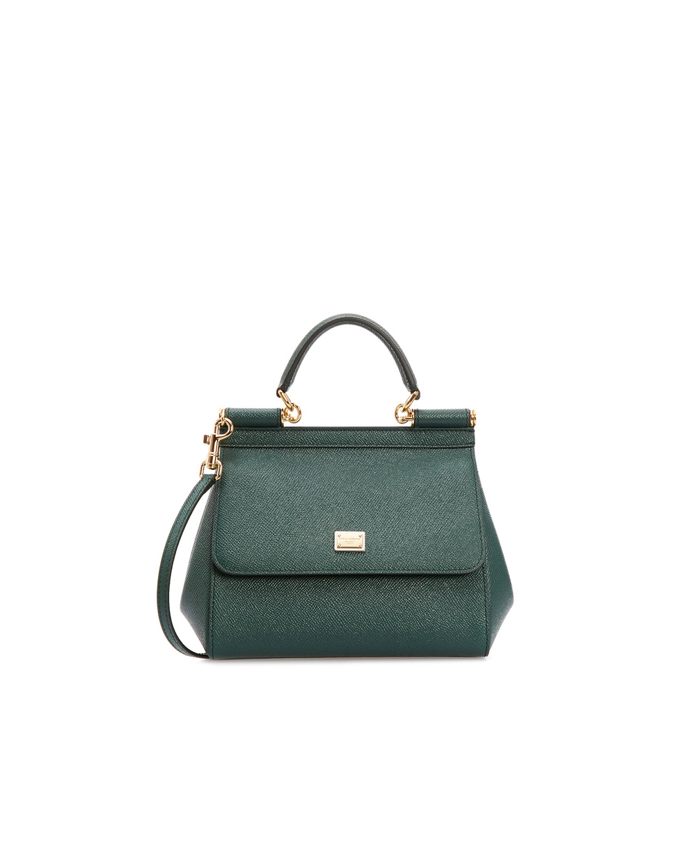 Кожаная сумка Sicily Medium Dolce&Gabbana BB6003-A1001, темно-зеленый цвет • Купить в интернет-магазине Kameron