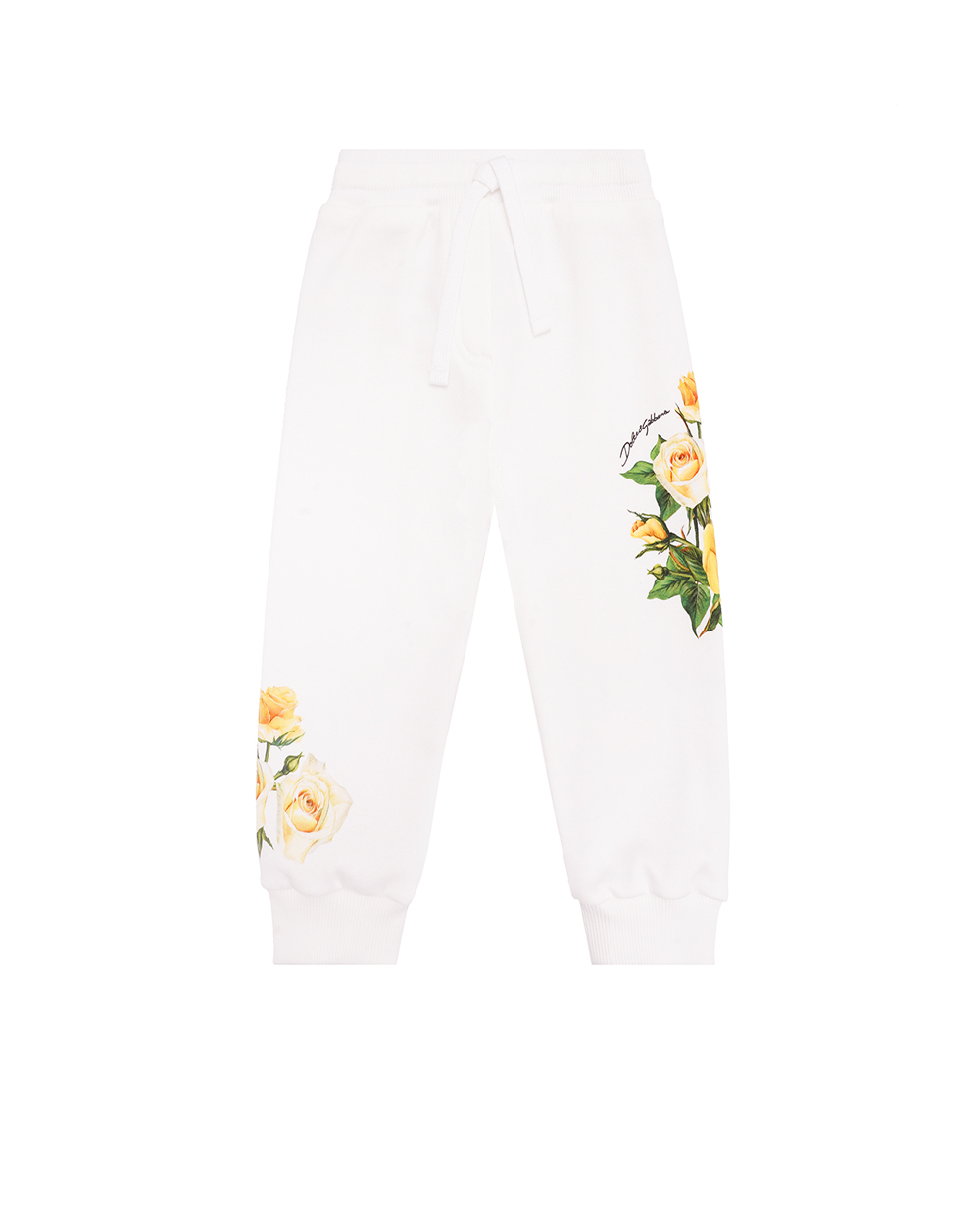Детские спортивные брюки (костюм) Dolce&Gabbana Kids L2JPC9-G7K6R, белый цвет • Купить в интернет-магазине Kameron