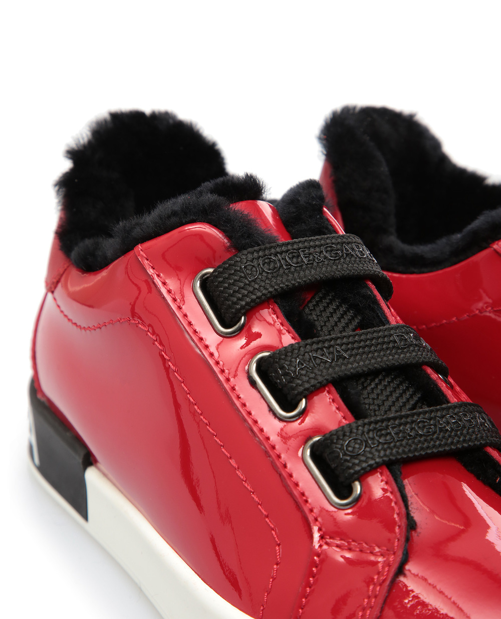 Кожаные сникеры Dolce&Gabbana D10876-A7037-L, красный цвет • Купить в интернет-магазине Kameron