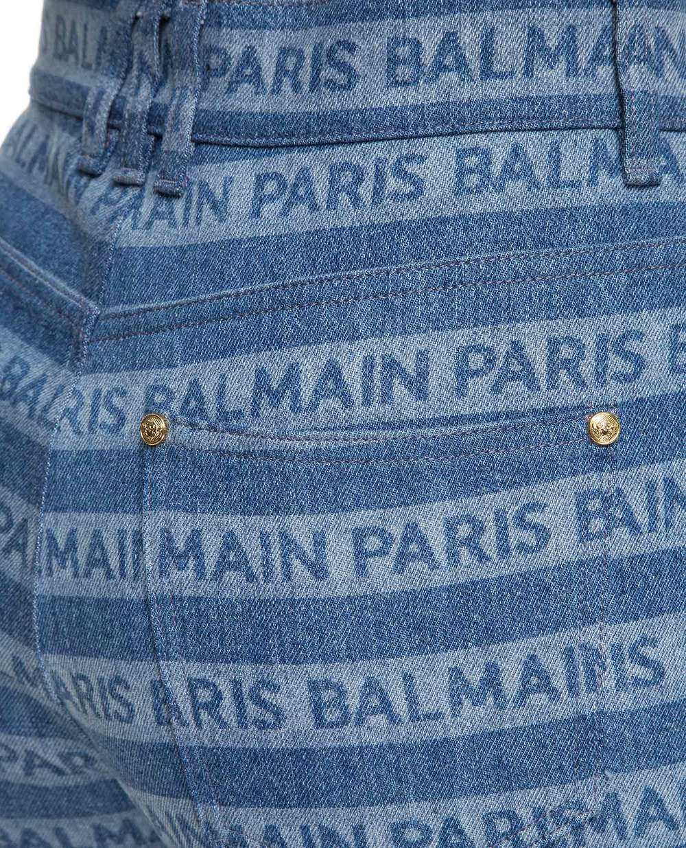 Джинсовые шорты Balmain RF15268D036, синий цвет • Купить в интернет-магазине Kameron