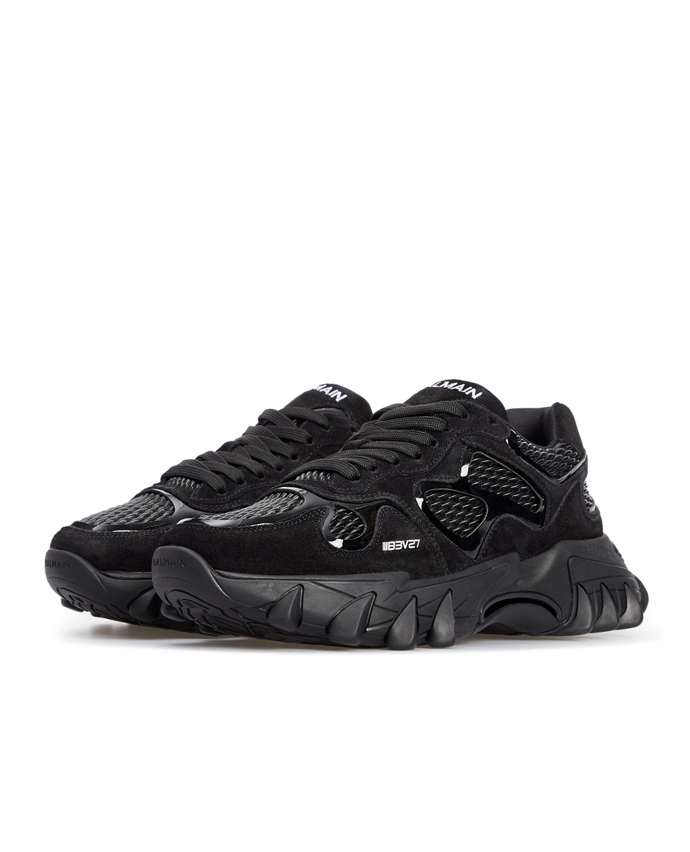 Замшевые кроссовки Balmain AN1VI714THPC, черный цвет • Купить в интернет-магазине Kameron